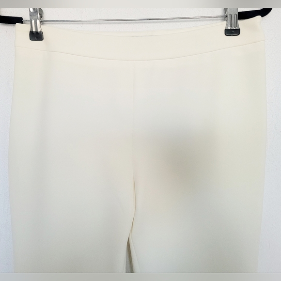 MaxMara Luxe Women's Leisure Trausers Skinny Side Zip Cream Zip Leg Small - Picture 5 of 14